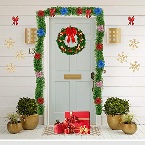 3 Pack 50 Foot Soft Christmas Garland, Non-Lit Christmas Garland Ideal For Indoor And Outdoor Decor, Green Tinsel Garland For Holiday Wedding Party Decoration #TOP5