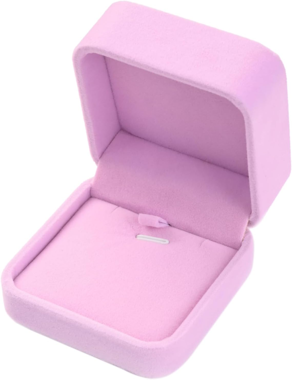 Velvet Necklace Pendant Gift Box Jewelry Box Jewelry Display 2.8 x 2.8 x 1.6 inches (Purple)