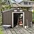Gotland 10FT x 8FT Metal Storage Shed, Outdoor Storage Shed with Lockable Slide Doors & 2 Windows, Utility and Tool Shed with Slooping Roof for Garden, Backyard, Patio, Lawn