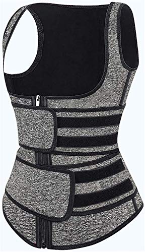 Corset pour femme gaine réductrice et ceinture de sauna grise S - 4