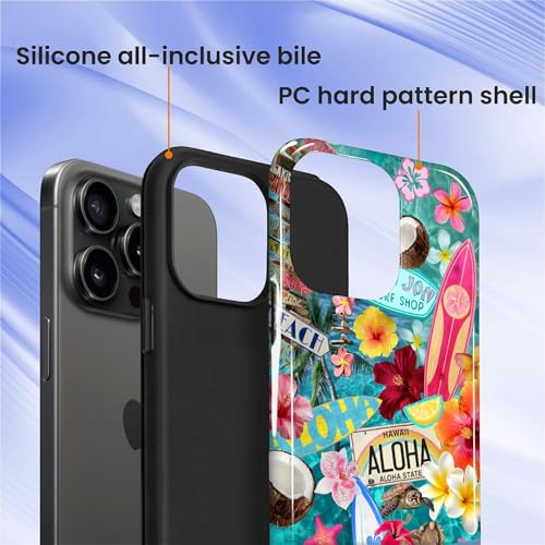 Coque iPhone 14 Pro Max antichoc de qualité militaire, design de luxe tropical - 3