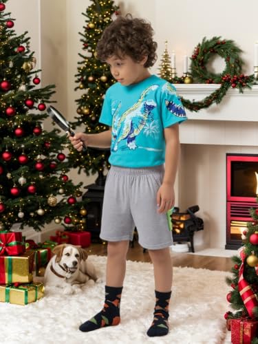 Image of Frogwill Toddler Boys Summer Clothes Hawaiian Jungle Animal Cotton T-Shirt and Poplin Short Outfit Set