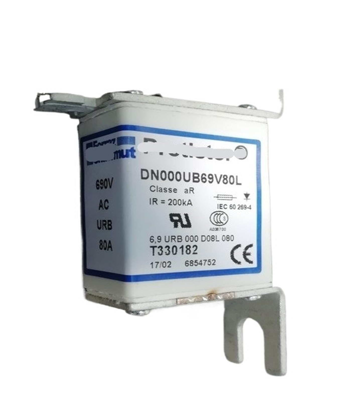 DN000UB69V100L fusible industriel 6.9URB pour armoire de distribution