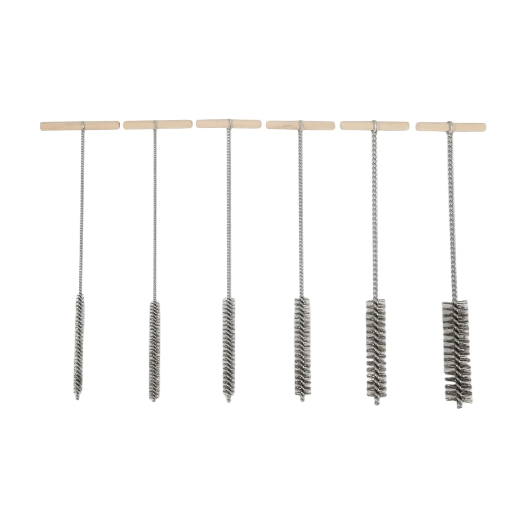 pofaa 6 Piece Drill Hole Brush Set Hole Brush Cleaning Brush Pipe Cleaner Brush Stainless Steel Hole Brushes Cleaning Brush