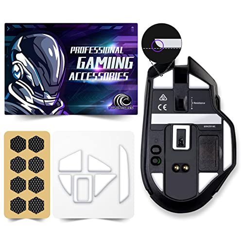 Talongames Rounded Curved Edges Mouse Feet Skates Pads Compatible With Razer Basilisk Ultimate Hyperspeed Wireless Gaming Mouse Feet Replacement(0.8Mm, Smooth, Pure White Ptfe) Pro Performance Upgrade #TOP5