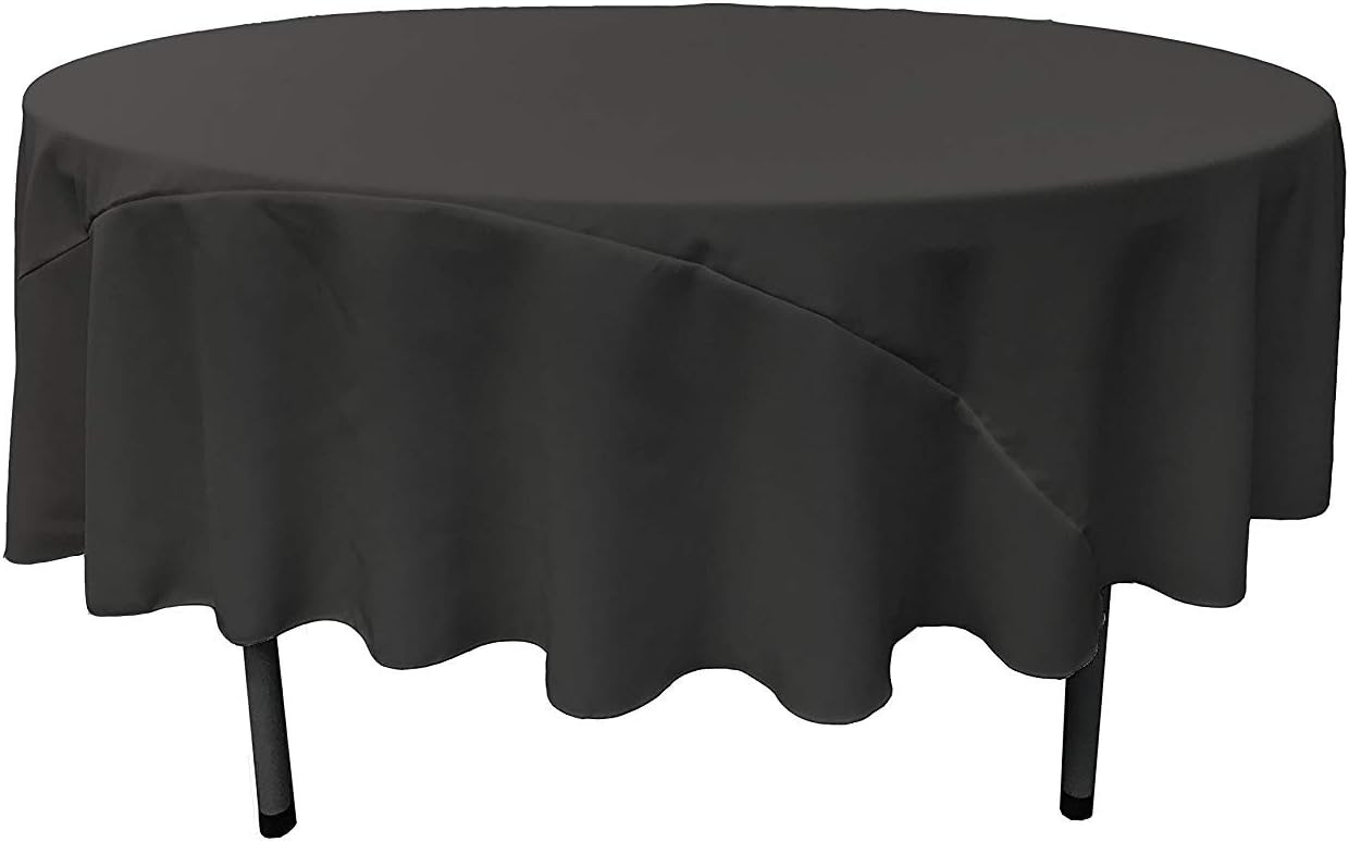 New Creations Fabric And Foam Inc Polyester Poplin Tablecloth (Coral, 120" Round with Seams)