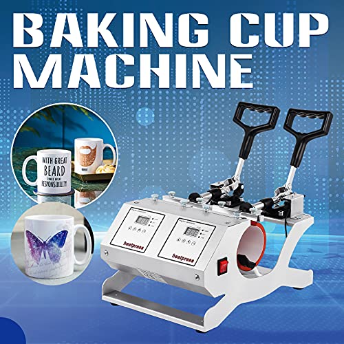 Ridgeyard Automatische Doppel Station Becher Transferpresse Maschine DIY Sublimation 2 Tassen in einem LCD Zeitsteuerung für Tasse Drucken - 3