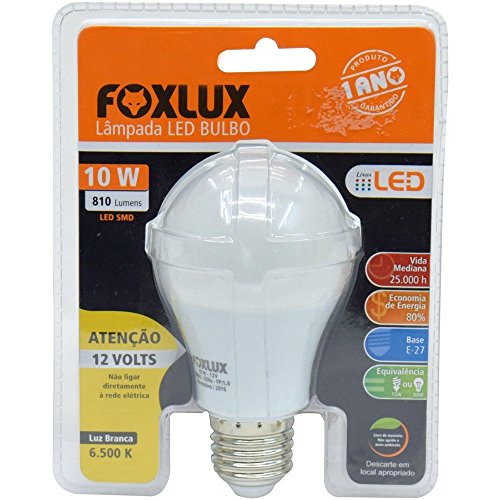 Foxlux Lâmpada LED Bulbo 10W 6500K 12V