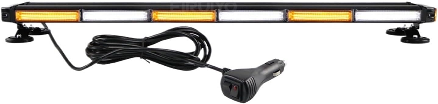 43" 49" LED Strobe Lights For Auto Truck Car Police Warning Flashing Signal Lamp Emergency Lightbar 12V 24V Car Accessories(37inch Amber White)