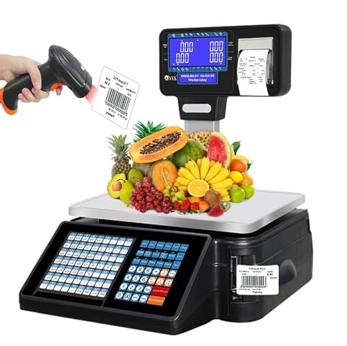 Báscula Digital con Impresora Térmica y Lector de Códigos miniatura 1