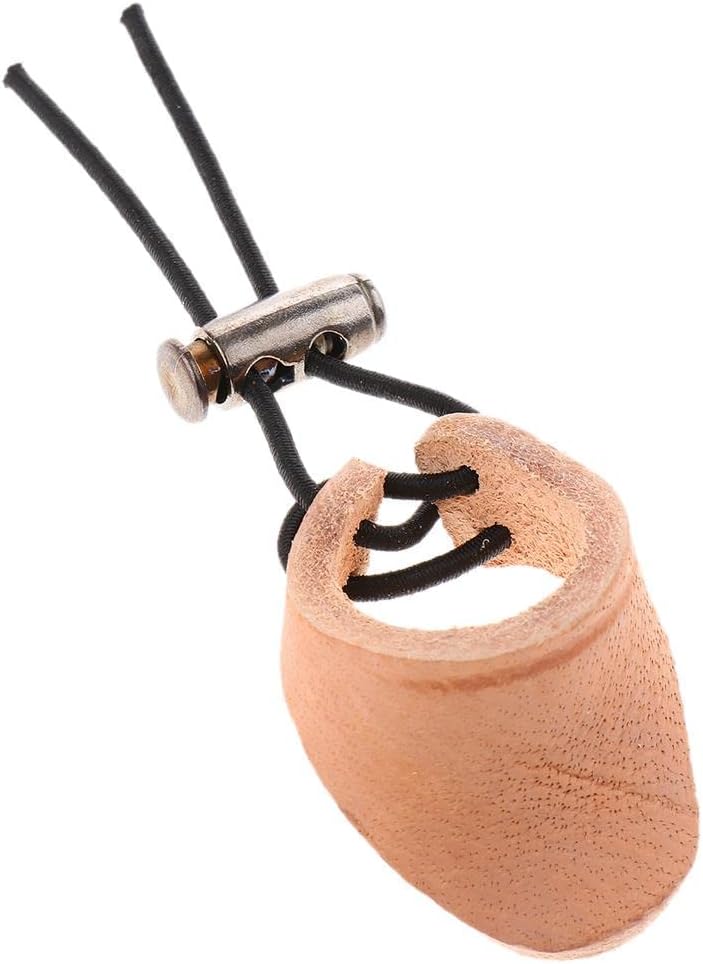 'Soft Thumb Archery Finger Tabs or' for Recurve Bow - Cowhide Material, Adjustable Strap - Your Finger from Bow String Pressure - Suitable for Various Archers - Hunting GEA