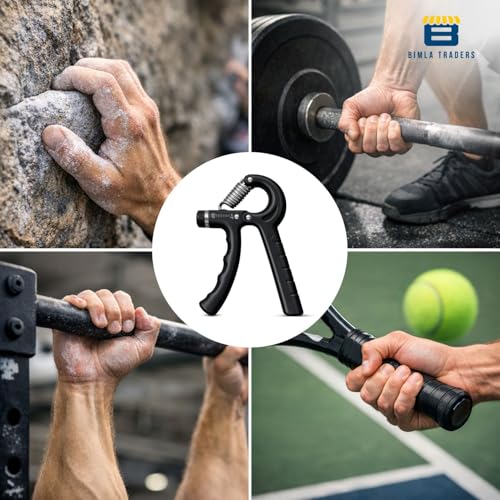 Image of CRAE Hand Gripper - Adjustable Grip Strengthener for Forearm, Wrist & Finger Workout Men & Women Capacity 60 kg (Black)