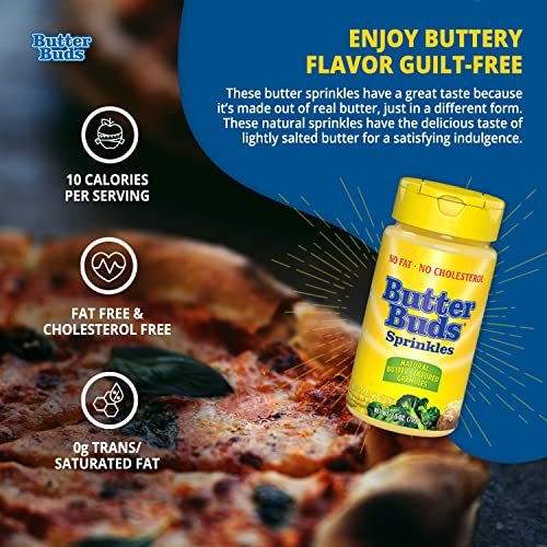 Butter Buds Sprinkles - Butter Flavor Granules - Natural - Gluten-Free - Lightly Salted Fat-Free Butter Substitute, 2.5oz (Pack of 12) - Thumbnail 7