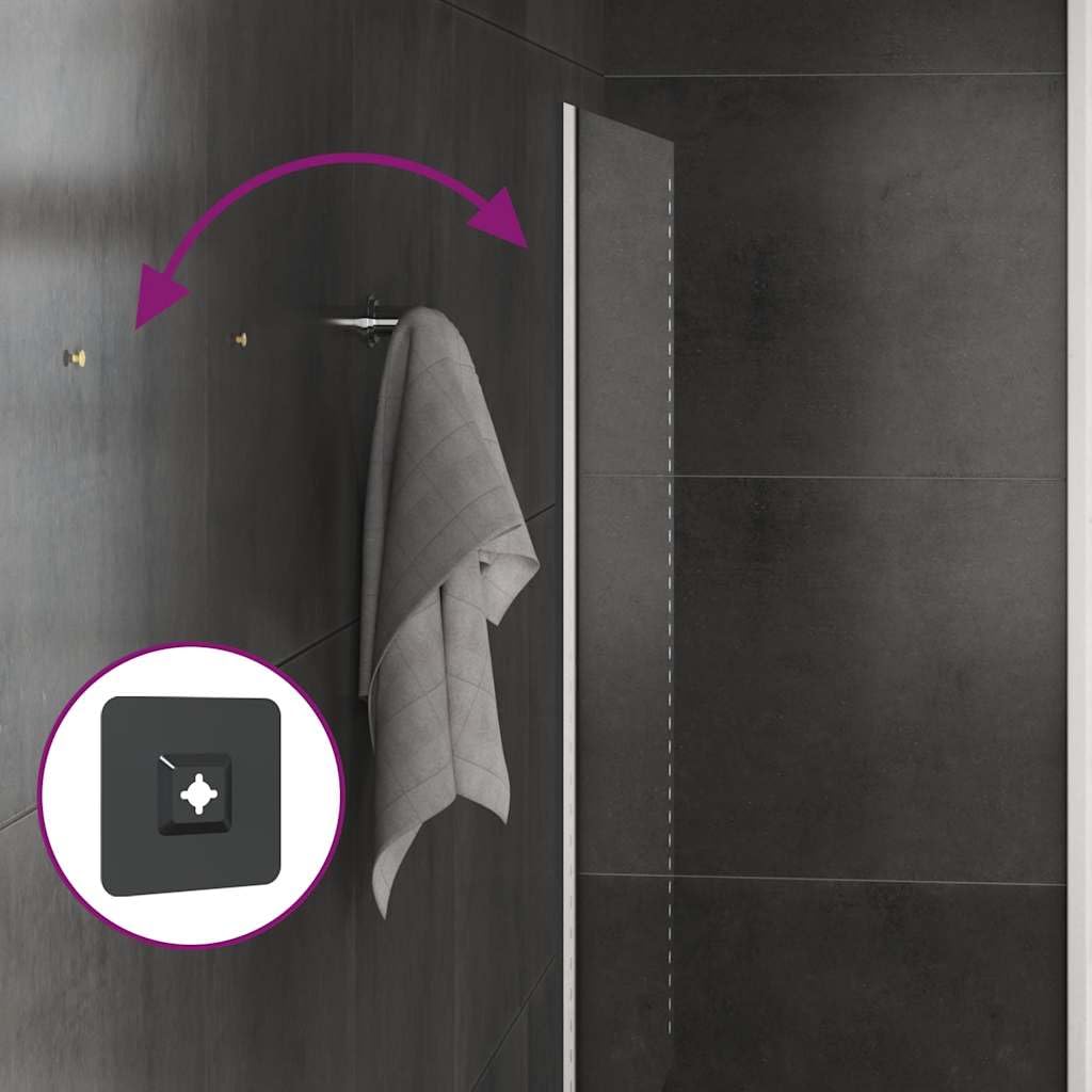 Lustro łazienkowe LED, 80 x 50 cm, wodoszczelne, IP65, interfejs USB, grubość 4 mm, kabel 1,5 m, łącznie z hakami do oświetlenia łazienki i lustra kosmetycznego