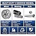 6 Inch V-Groove Steel Wheel, 7/8