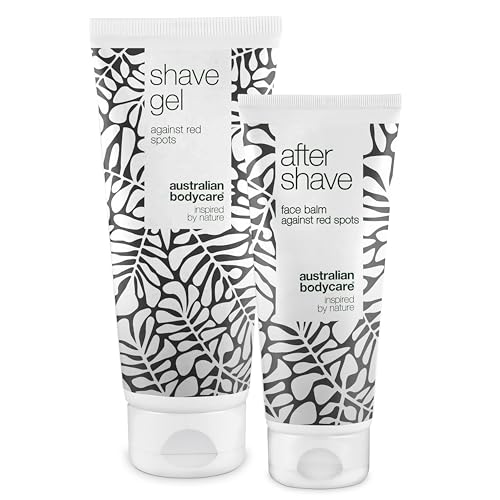 Rasier-Set für Männer mit Teebaumöl - Rasiergel & After-Shave-Kombination für glatte & angenehme Rasuren - Ideal für empfindliche Haut - Feuchtigkeitsspendende Formel - Hochleistungs-Rasierprodukte