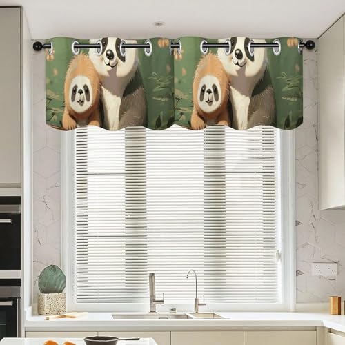 Rideaux occultants thermiques contre la chaleur, lot de 2 à motif mignon pour cuisine - 4