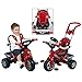 Produktbild FEBER Famosa 800010946 Trike Ferrari - Dreirad 3 in 1, für Kinder von 1 bis 3 Jahren, rot