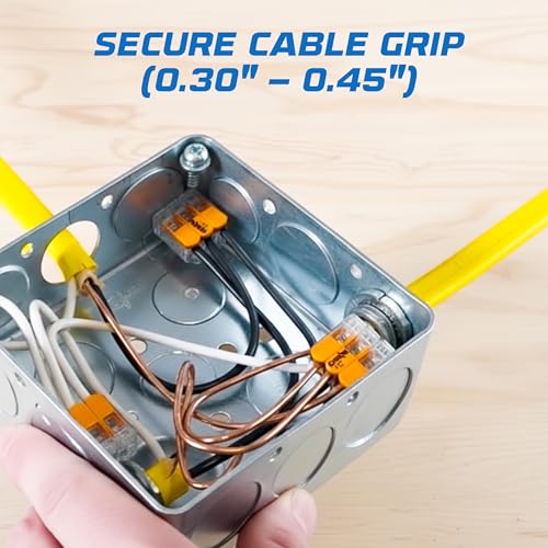 Conectores de cable tipo abrazadera de 1/2 para evitar tirones en cajas eléctricas 5