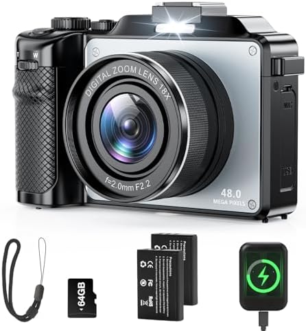4K Digital Camera for Photography and Video Auto-Focus, 56MP Anti...