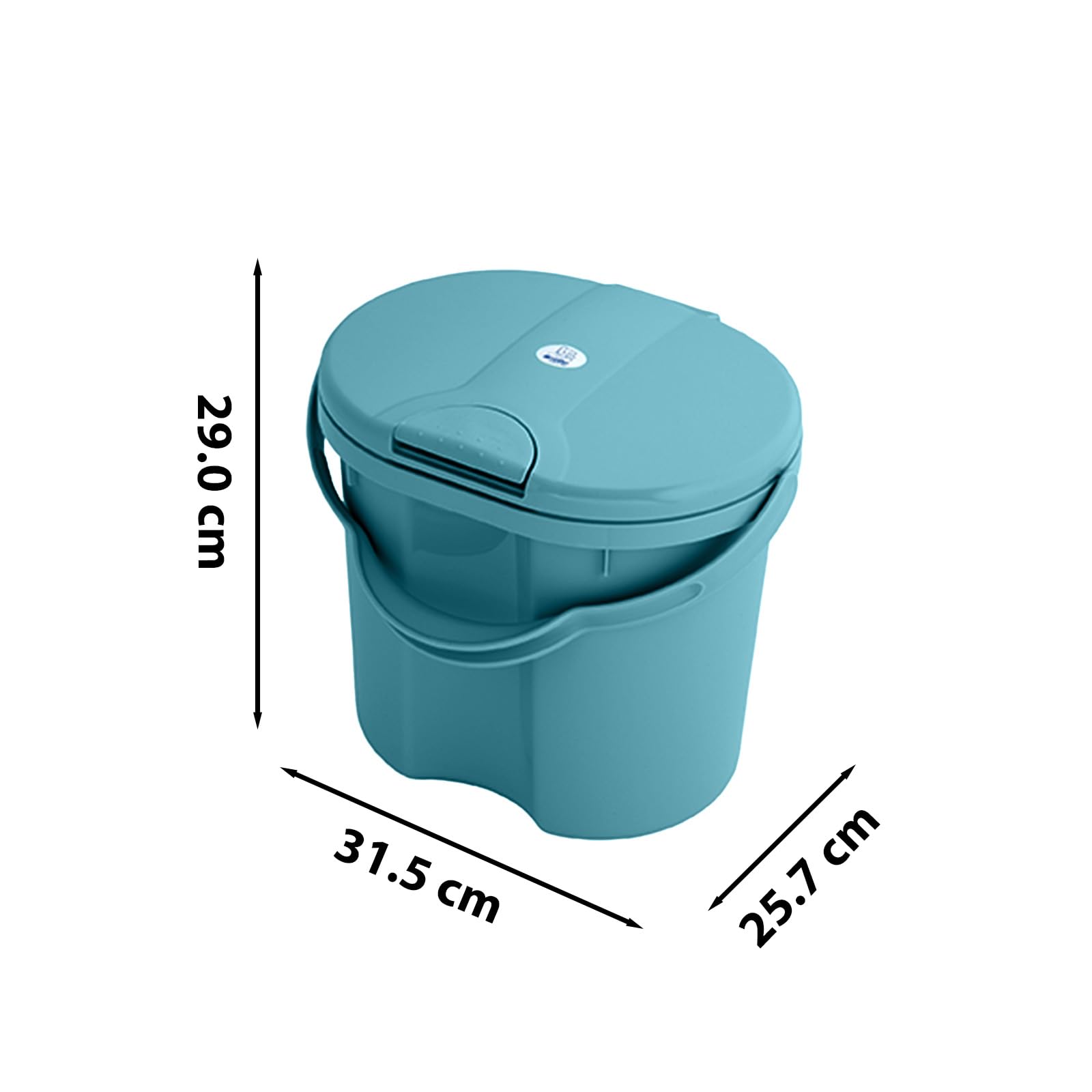 Rotho Babydesign TOP Windeleimer - recycelt - Windeleimer - geruchsdicht - ohne Nachfüllkasetten - Wickeleimer - gra