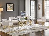 Best Master Furniture YF20C5 Dining Set, Cream