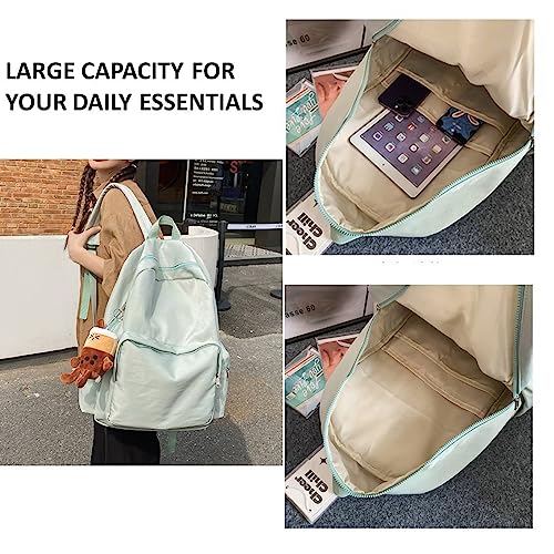 Kawaii Backpack with Cute Accessory Stylish Large Capacity Casual Daily (Black)2