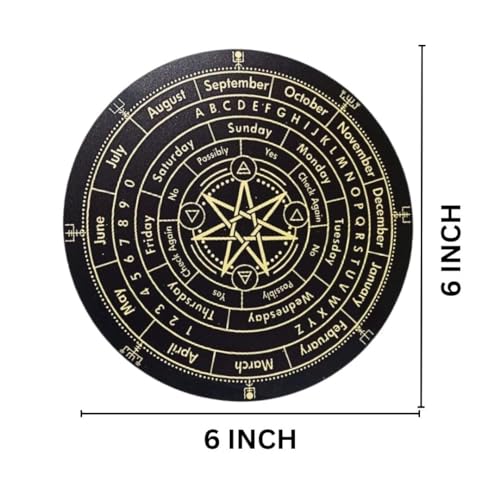 Image of Vastu Star Dowsing Board | 6 Inch | with Brass Pendulum (Pendulum Assorted) Acrylic Divination Board