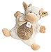 Oh Studio par Doudou et Compagnie Vache marionnette blanc écru marron chiné Peluche 25 cm genre bébé fille ou garçon
