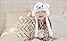 Bubblepompom Seal Hat with Ears Moving Jumping Pop Up Beating Hat Plush Holiday Cosplay Dress Up Funny Party Gift for Kids Girls, White, 22''