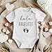 Pineapple Pancake Kids Hola Abuelitos Pregnancy Announcement Infant Bodysuit for Grandparents | Abuelo Y Abuela Gift (0-3 month, White)