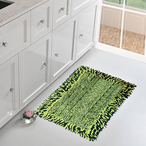 Image of Door Mats for Home | Door Mats for Home Entrance | Door Mat for Bathroom| Soft & Super Absorbent Mats for Shower | Washable, Non-Slip & Quick-Drying Mats (Pack of 2) (Grass)