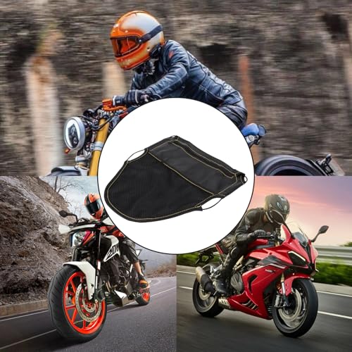 Bolsa bajo asiento para motocicleta y scooter Agatige, de cuero sintético PU, con cierre de cremallera y 3 compartimentos miniatura 7