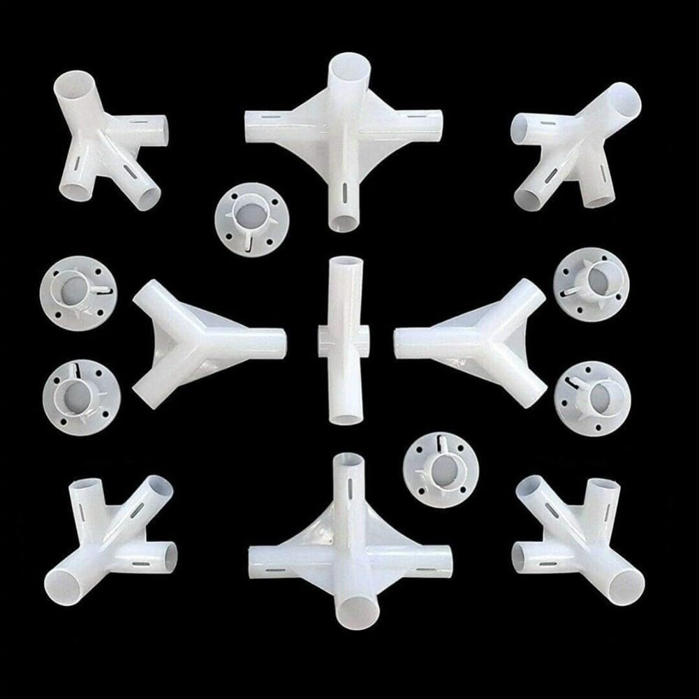 Replacement Connector Kit For Gazebo Tent Feet And Central Joints Designed To Fit 25mm And 19mm Diameter Frame Tubes(15pcs)