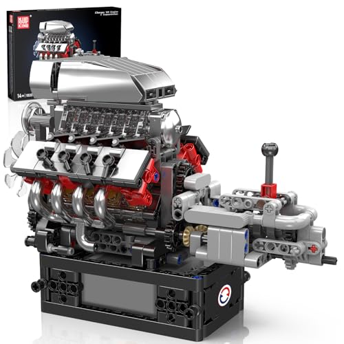 Mould King 10225 Technik V8 Motor Bausatz Bausteine Chargerr Auto Klemmbausteine Motoren Simulation Motors mit Übertragung Model Engine Kit für Erwachsene(2718 Teile) Mould King 10225 Technik V8 Motor Bausatz Bausteine Chargerr Auto Klemmbausteine Motoren Simulation Motors mit Übertragung Model Engine Kit für Erwachsene(2718 Teile)