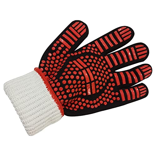 Guantes para barbacoa, guantes para barbacoa, resistentes al calor, guantes de horno antideslizantes, guantes largos de cocina para barbacoa, cocinar, hornear Joberio