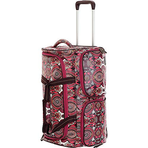 Sakroots Women's New Adventure Rolling Duffel, Graphite In Bloom, One Size