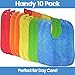 Waterproof Baby Bibs with Snaps, Unisex, 10 Pack, Solid Colors