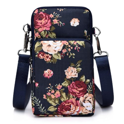 Bolsas transversais leves pequenas bolsas para celular mini carteiras de pulso bolsa de ombro bolsa de braço bolsa de mão, Rosa preta, Small