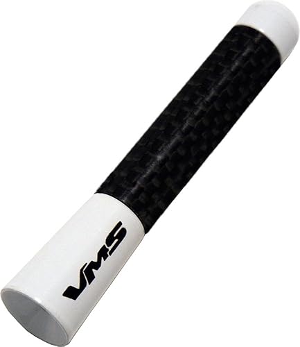 Miniatura 2 de VMS Racing Blanco con fibra de carbono real negro 3 "pulgadas antena corta compatible con Jeep JK 07-20
