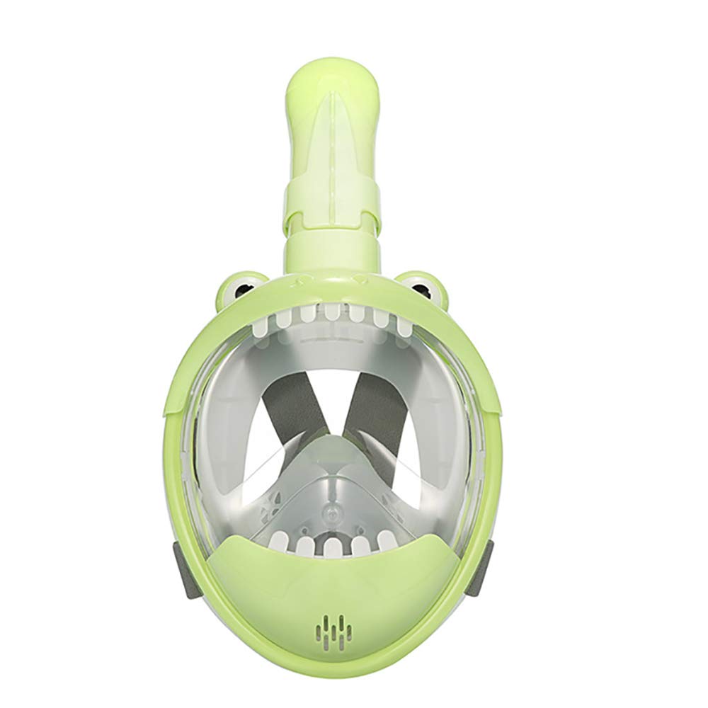Snorkel Set Full Face Snorkeling Set Easy Breathing Antivaho Antifugas, Correa Ajustable para la Cabeza Montaje de cámara Desmontable Set de Buceo para niños