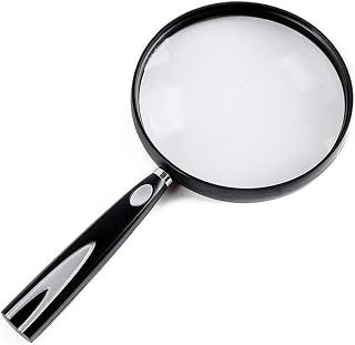 FJYDBTWJ Lupas educativas para hobbie, lupa de mão para leitura de lentes 6x, auxílio de leitura para livros, mapas, moedas, joias, hobbies e artesanato