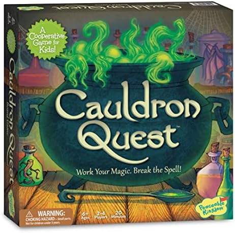 Peaceable Kingdom Cauldron Quest Cooperative Potions and Spells Game for Kids