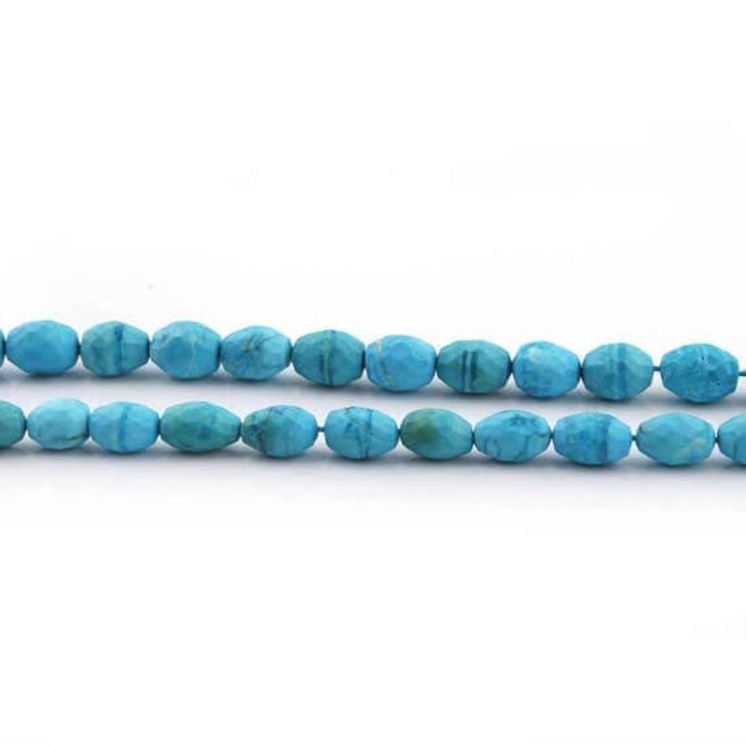 Turquoise Stablized Faceted Oval Briolettes perles de turquoise ovale pour bijoux SB038