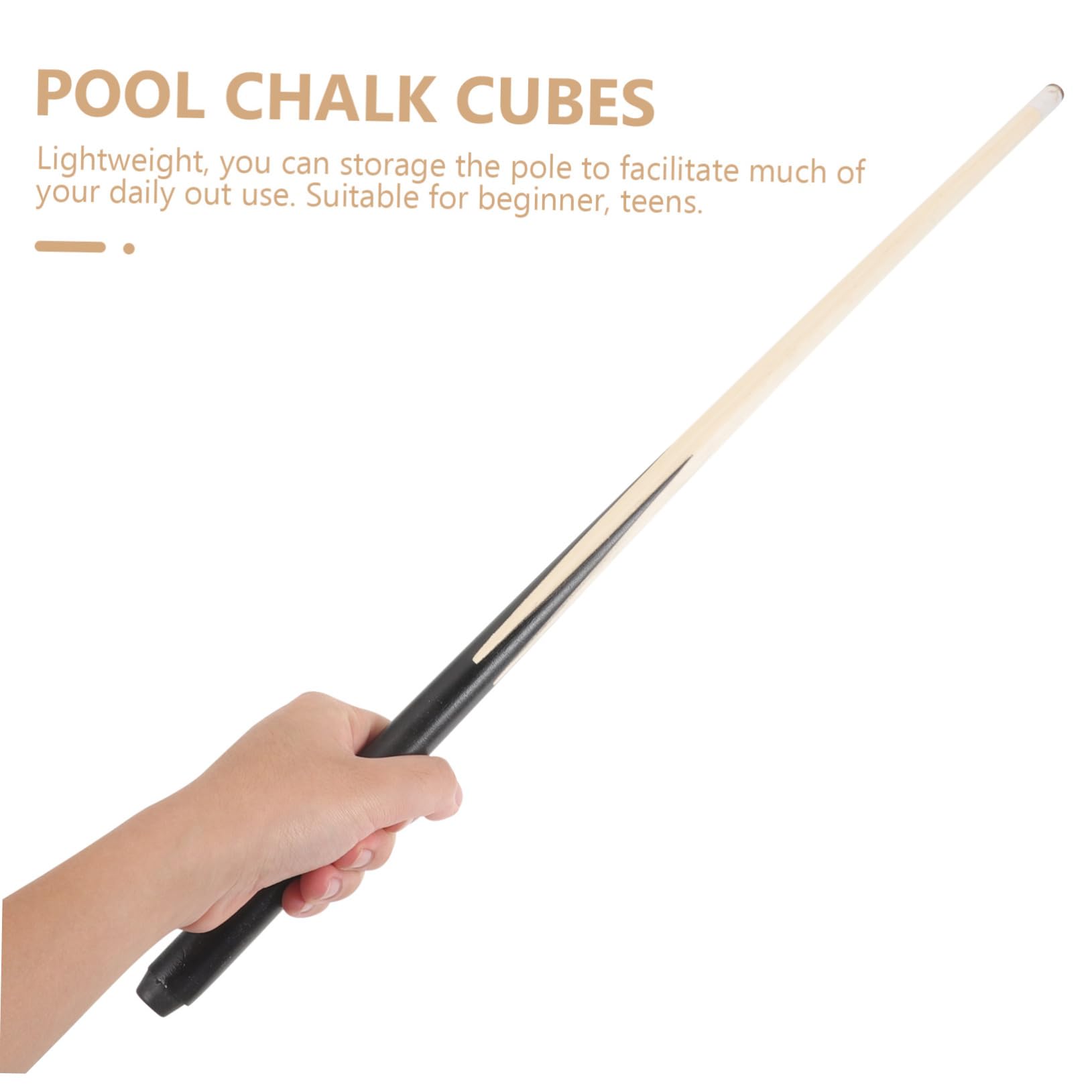 Toyvian Pool Cue - Ash Wood - Mini Billiard Cue Stick - Kids & Teens - 2 Players - Ages 6-12