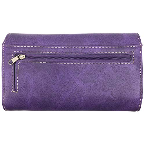 Zelris Western Cross Star Floral Women Crossbody Wrist Trifold Wallet4