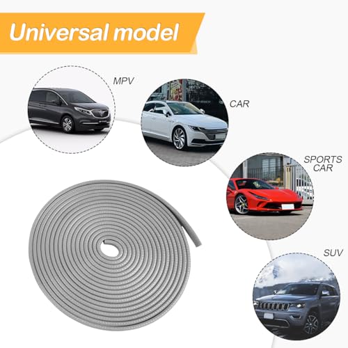 Image of Osilly Car Door Edge Guards, 16Ft Rubber Seal Car Door Edge Trim, U Shape Door Edge Protector Guard, Aluminum Weather Proofing Automotive Door Edge Molding Protection for Most Car (Gray)