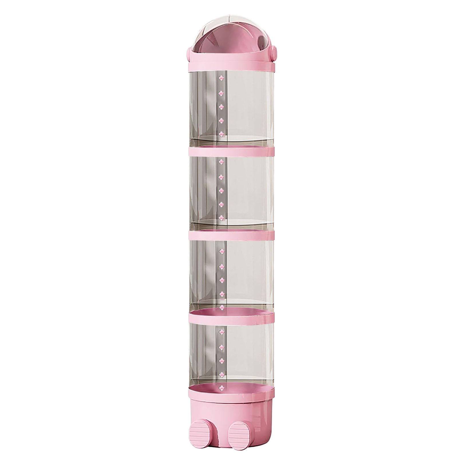 Tube De Rangement Jouets Et Peluches - 4 étages Transparent, Avec Couvercle Et Poignée, Pour Chambre Enfant