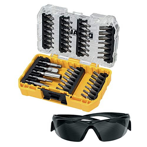 Dewalt Dt70704-Qz - Set Di 47 Punte Per Avvitatore, Con Occhiali Di Sicurezza, Con Scatola Portaoggetti