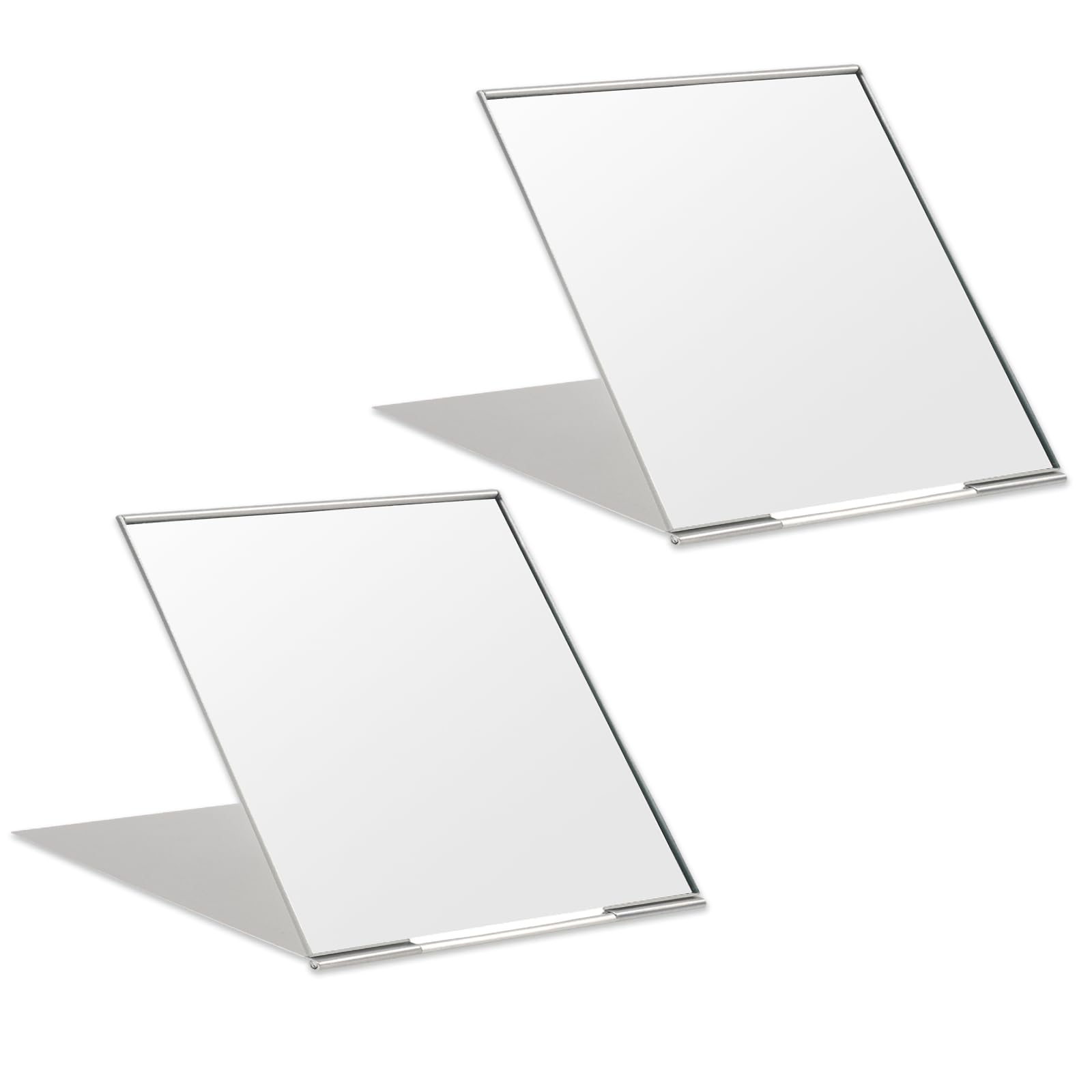 OSDUE Espejo de Maquillaje Pequeño, Espejo Plegable Portátil, Espejo de Maquillaje de Aluminio Fino, Espejo de Maquillaje de Mano Pequeño, Espejo de Maquillaje Plegable, Espejo de Viaje Pequeño